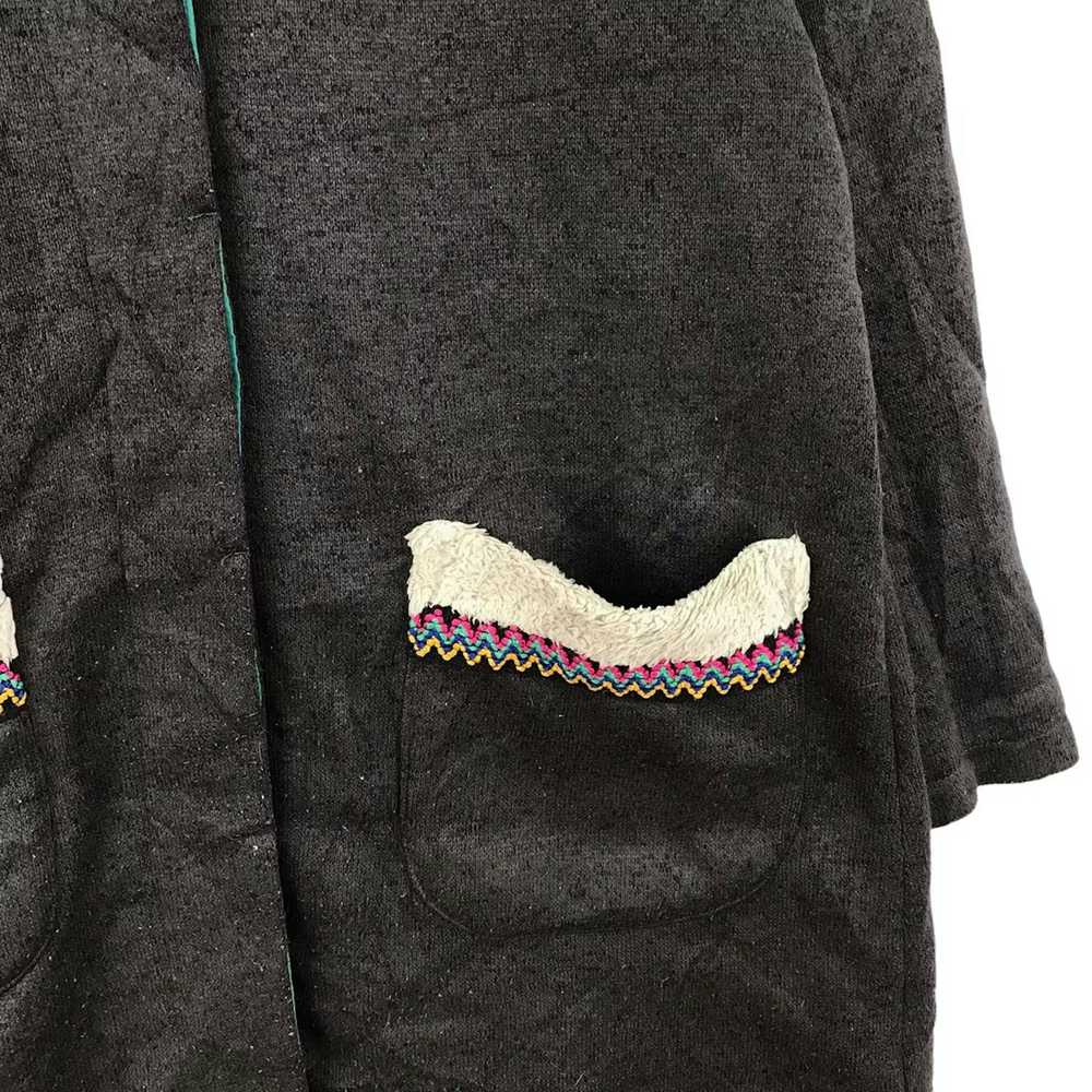 Navajo Vtg 90’ TITICACA NAVAJO AZTEC Fleece Jacke… - image 5