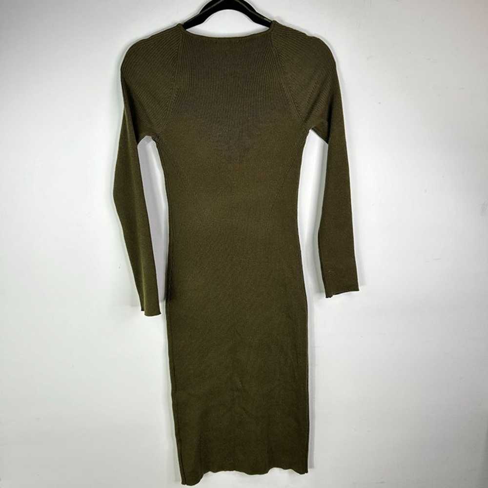 NWOT Gilli  Ida midi olive sweetheart ribbed stru… - image 8