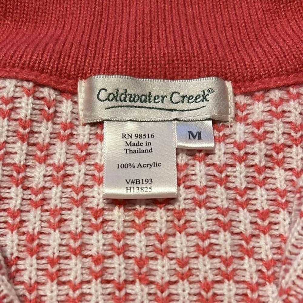 Coldwater Creek Vintage Pink Sweater Quarter Zip … - image 4