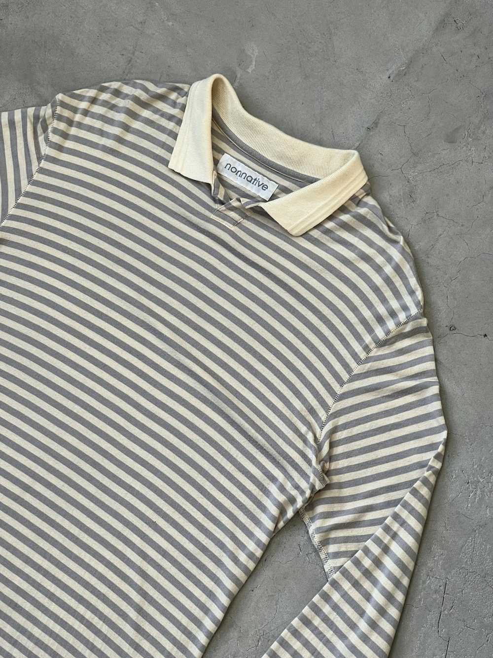 Nonnative Nonnative Soft Striped LongSleeve Polo - image 3