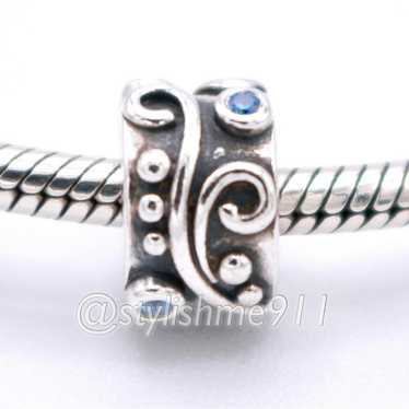 pandora Authentic PANDORA Tendril Blue CZ Clip