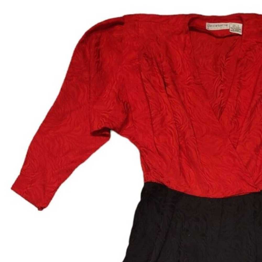 womens Vintage 1990s Red Black Wide Leg Romper pa… - image 2
