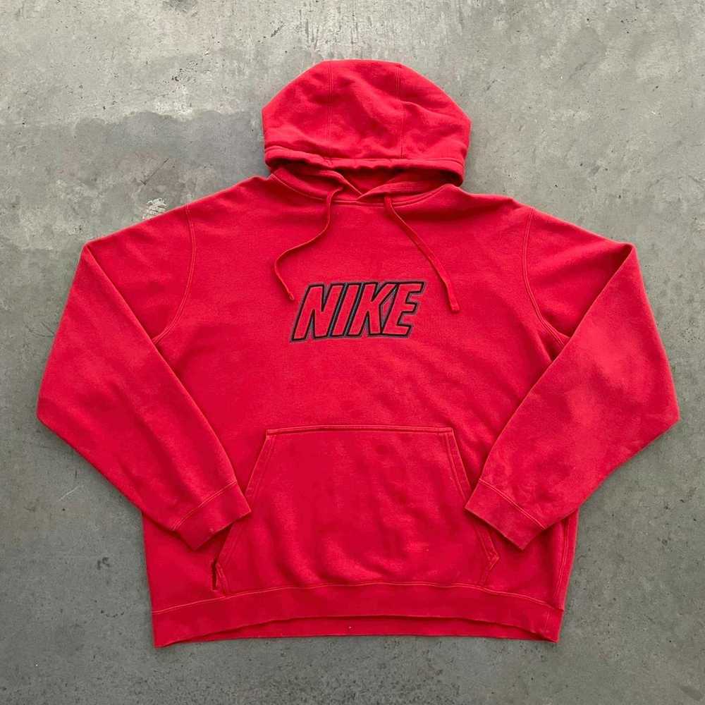 Nike Nike Red Distressed Hoodie - image 1