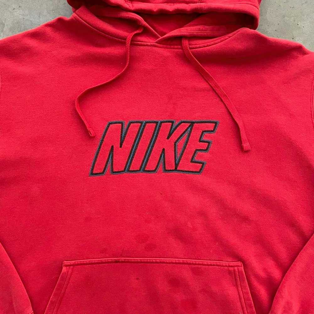 Nike Nike Red Distressed Hoodie - image 2