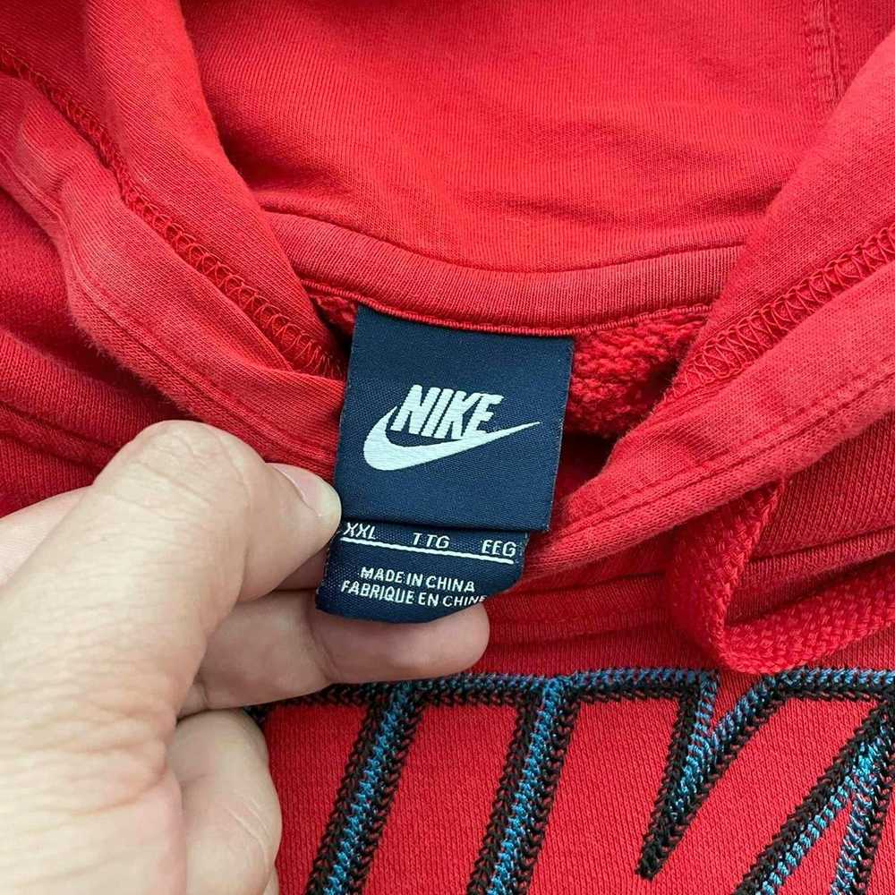 Nike Nike Red Distressed Hoodie - image 4