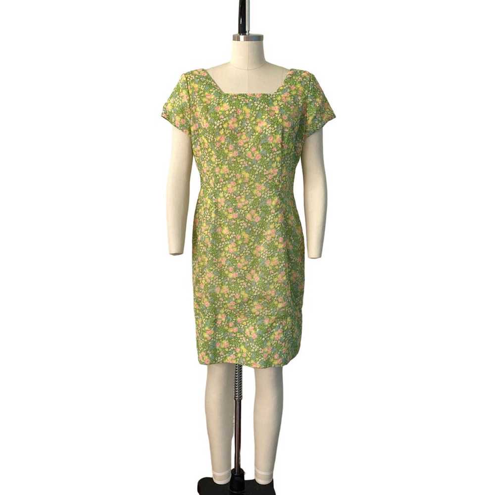 1960s Mod Floral Dress - image 1