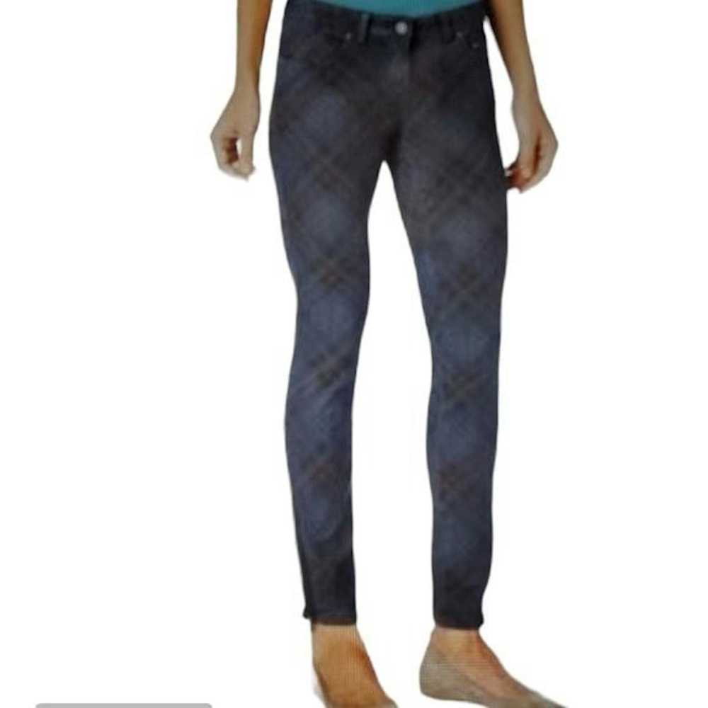 Prana Prana Plaid Jett Jeans Denim Ankle Zip Skin… - image 1