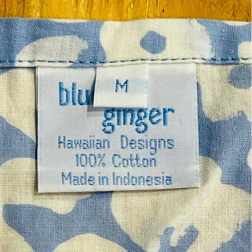 & Other Stories Blue Ginger Blue White Floral Wra… - image 5