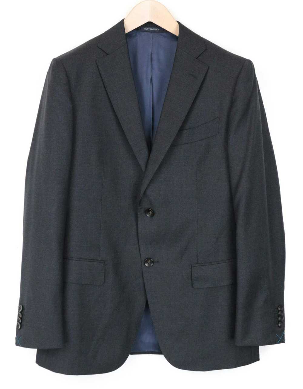 Suitsupply NAPOLI UK38R Dark Grey Melange Wool Su… - image 2