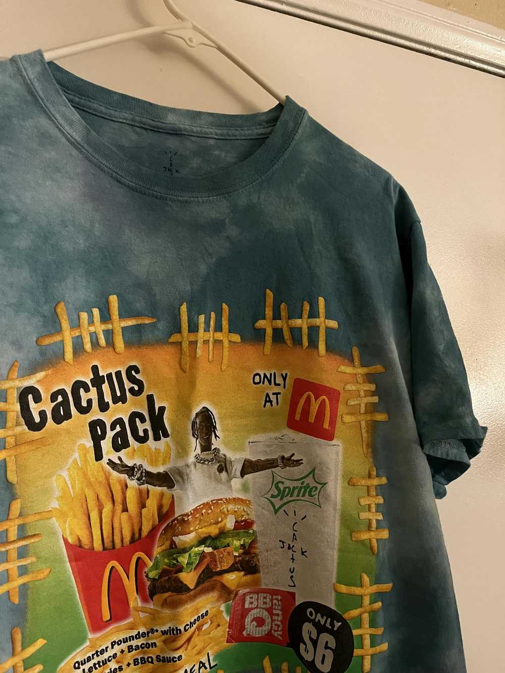 Travis Scott Blue McDonald's Crew Cactus Jack Tee - image 1