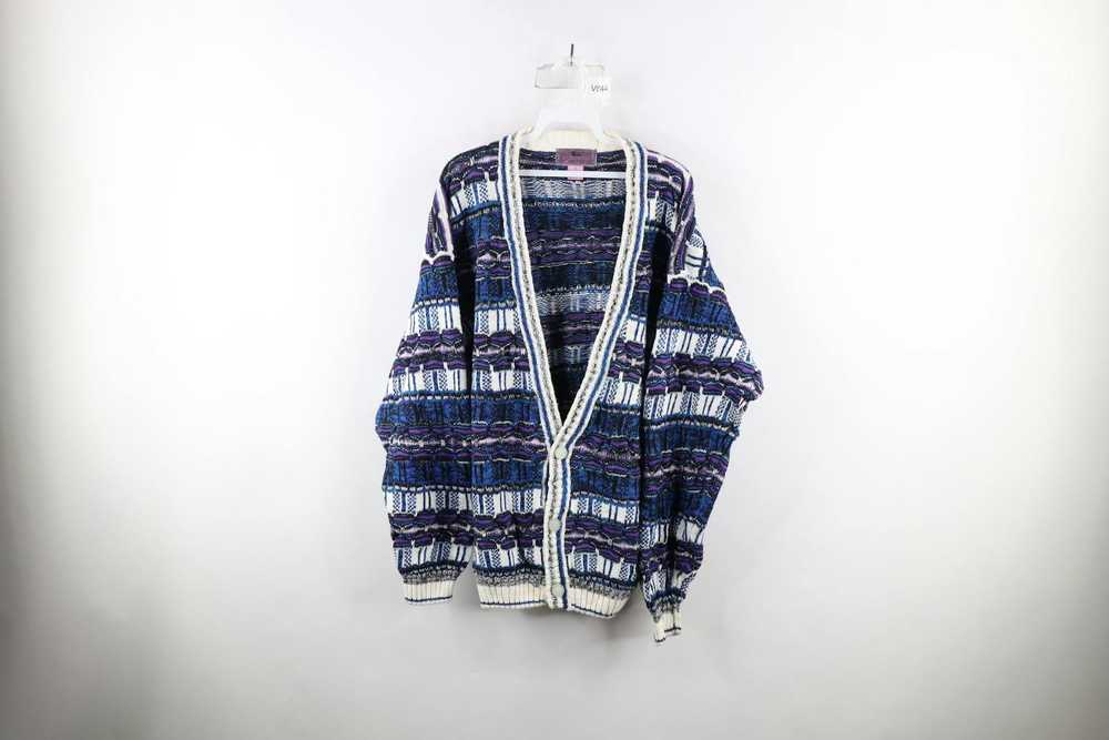Vintage Vintage 90s Coogi Style Cosby Knit Cardig… - image 1