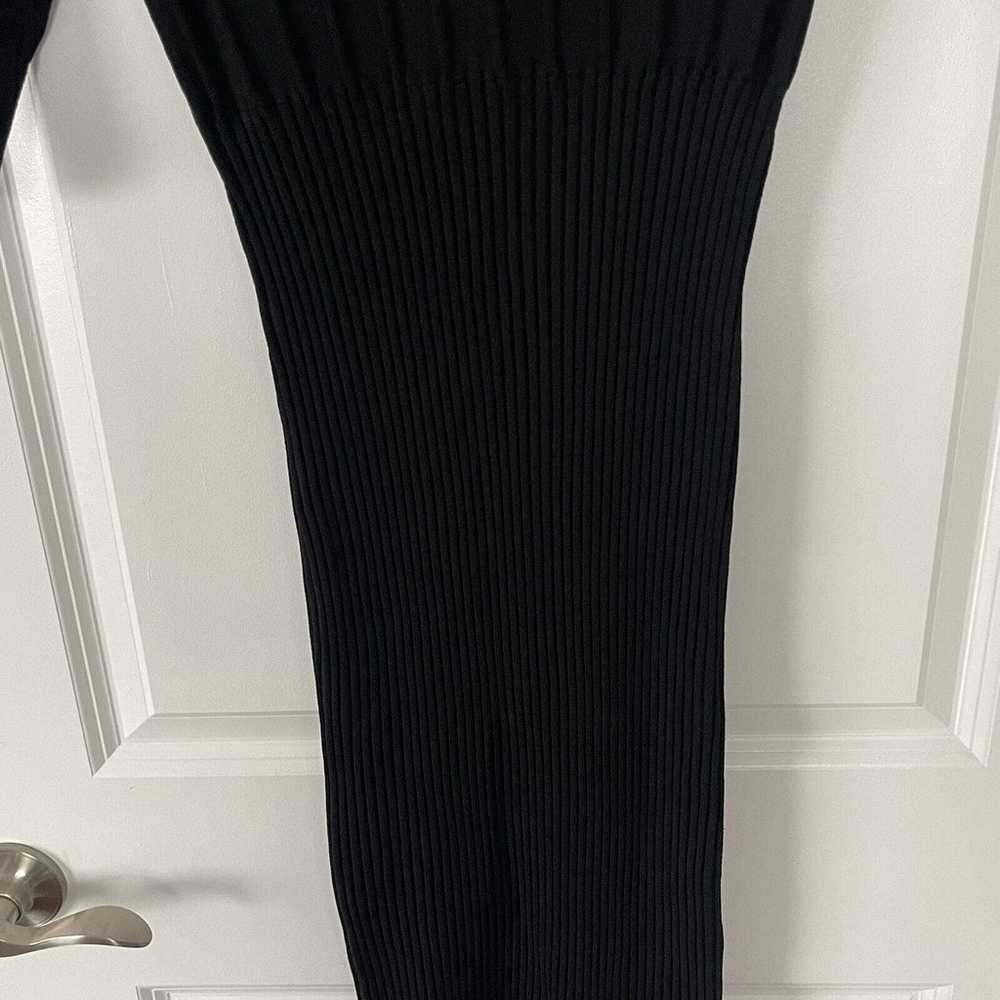 $238 Frame Mixed Rib-Knit Midi Sweater Dress in B… - image 5