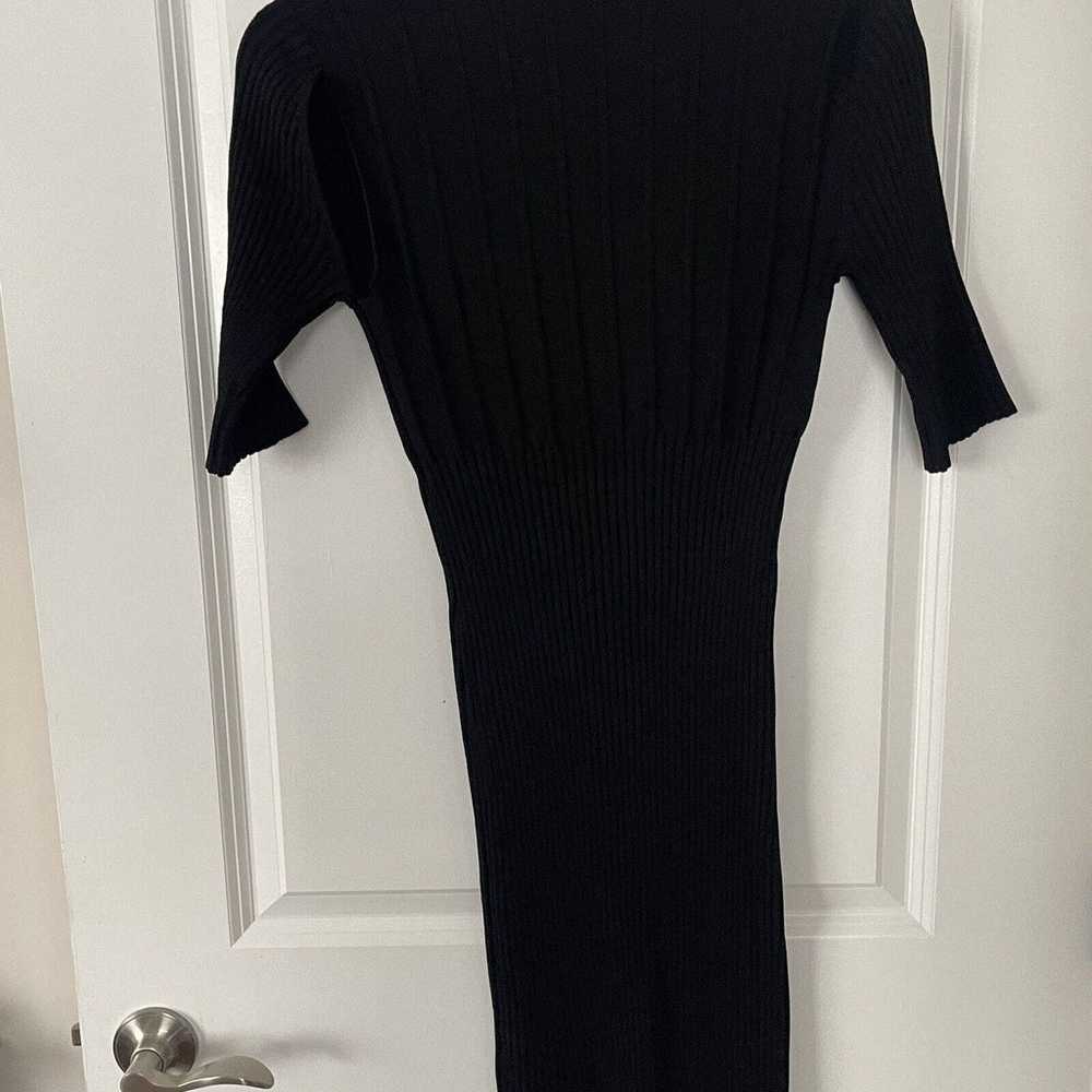 $238 Frame Mixed Rib-Knit Midi Sweater Dress in B… - image 8