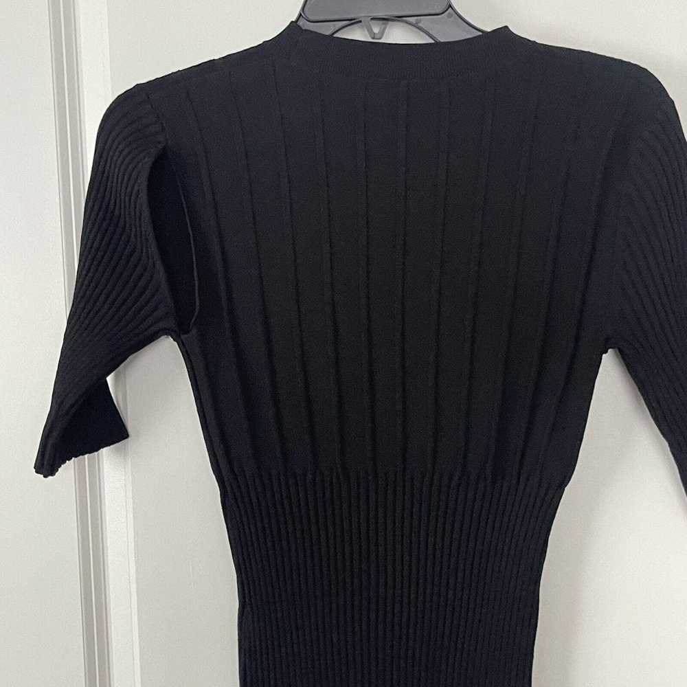 $238 Frame Mixed Rib-Knit Midi Sweater Dress in B… - image 9