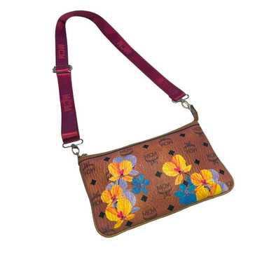 MCM MCM Floral Visetos pouch crossbody Bag 10" x … - image 1