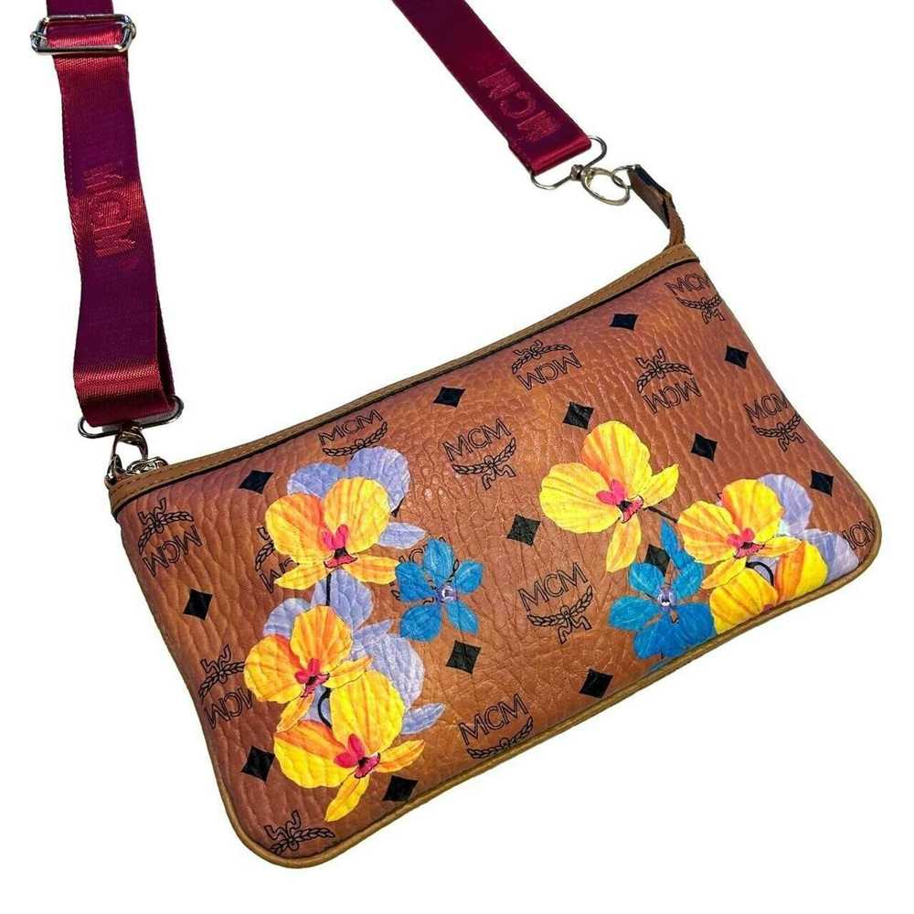 MCM MCM Floral Visetos pouch crossbody Bag 10" x … - image 4