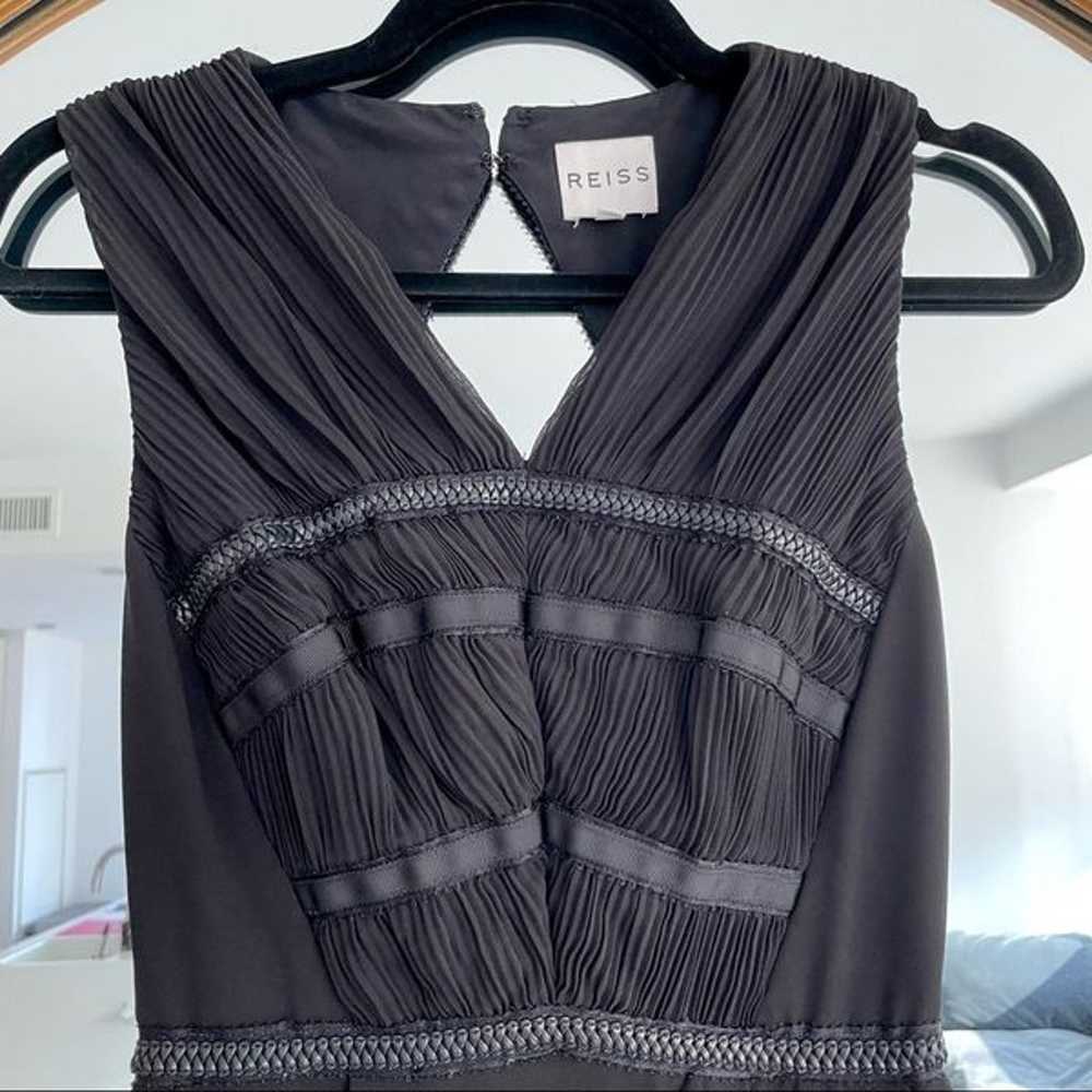 EUC REISS Black Satin Dress retail $350 - image 4