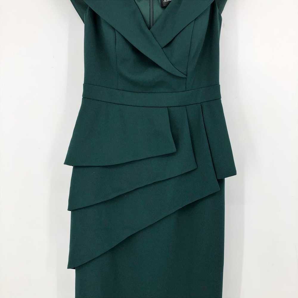 Xscape Womens Column Gown 4 Green Off the Shoulde… - image 4