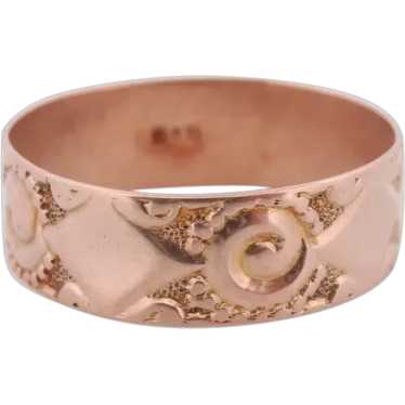 10k Ostby Barton Cigar Band. 10k Rose Gold Embosse