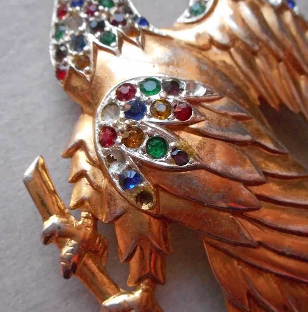 1940s Vermeil Eagle Pin Gold Plated Sterling Silv… - image 5