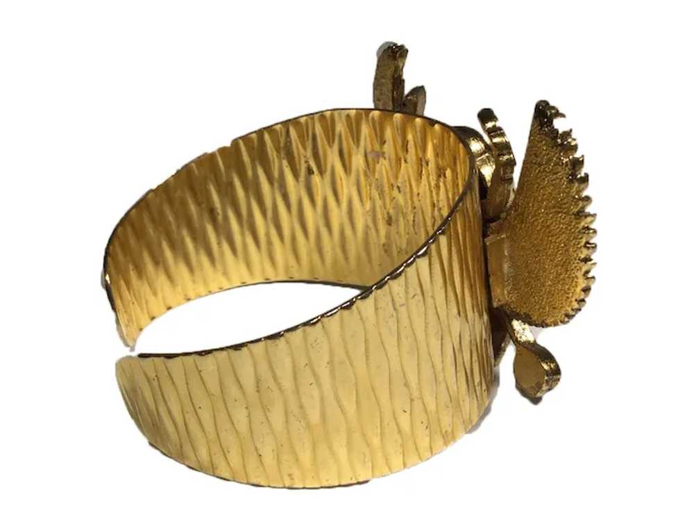 Scarab Cuff Bracelet Egyptian Revival Vintage c19… - image 3