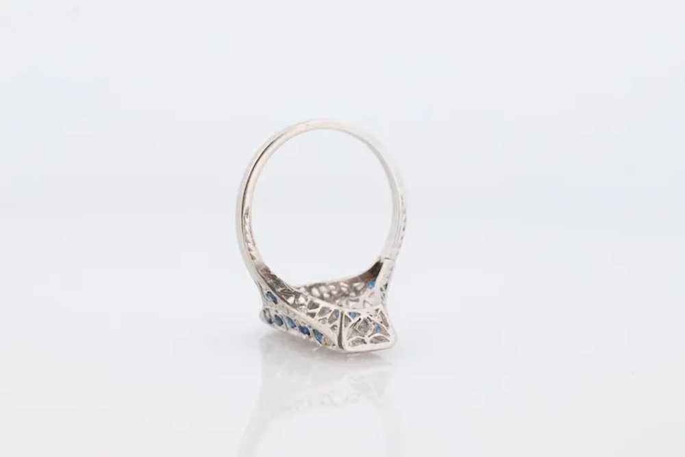 Antique 18k and Platinum Triple Diamond ring. Ver… - image 6
