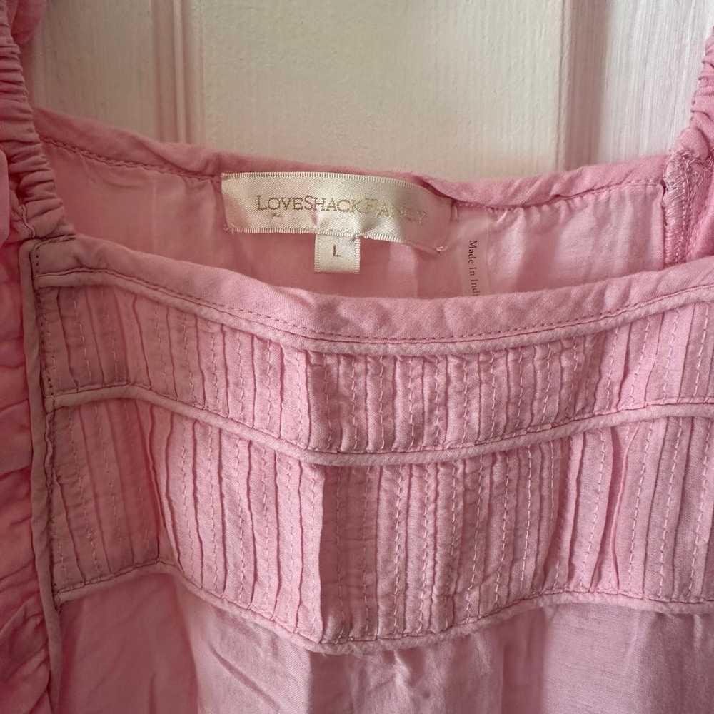 Loveshackfancy Pink Ruffle Dress sz Large - image 2