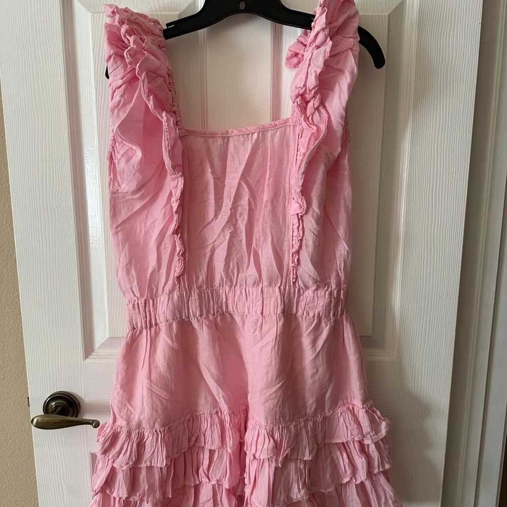 Loveshackfancy Pink Ruffle Dress sz Large - image 4