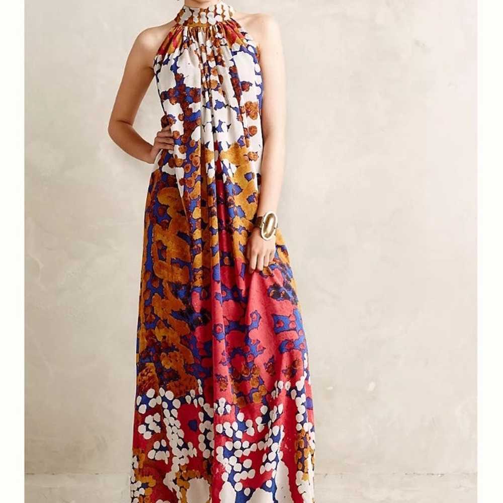 Anthropologie Rare "Lorna Silk Maxi Dress" by Roo… - image 1