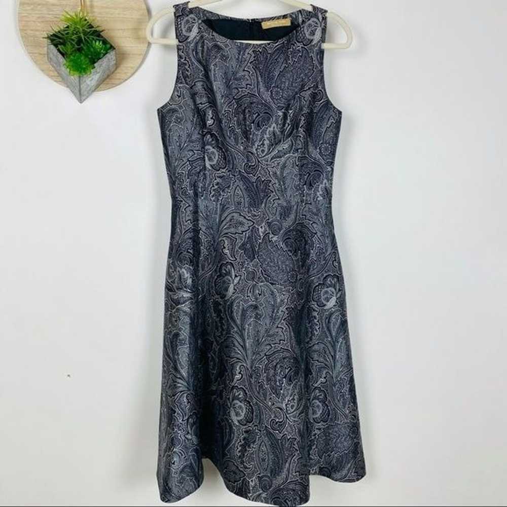 Michael Kors collection Gray Silver Paisley Fit &… - image 1