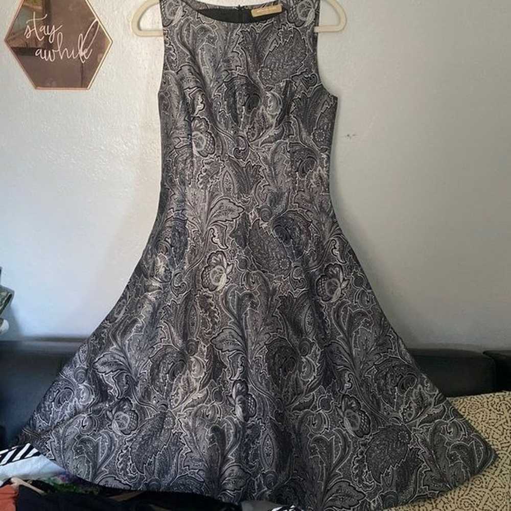 Michael Kors collection Gray Silver Paisley Fit &… - image 4