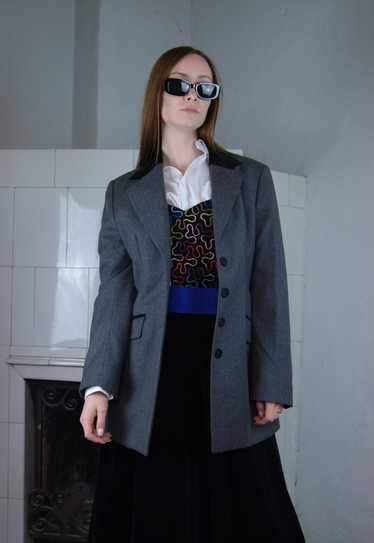Vintage 90's baggy oversized long suit tailored b… - image 1