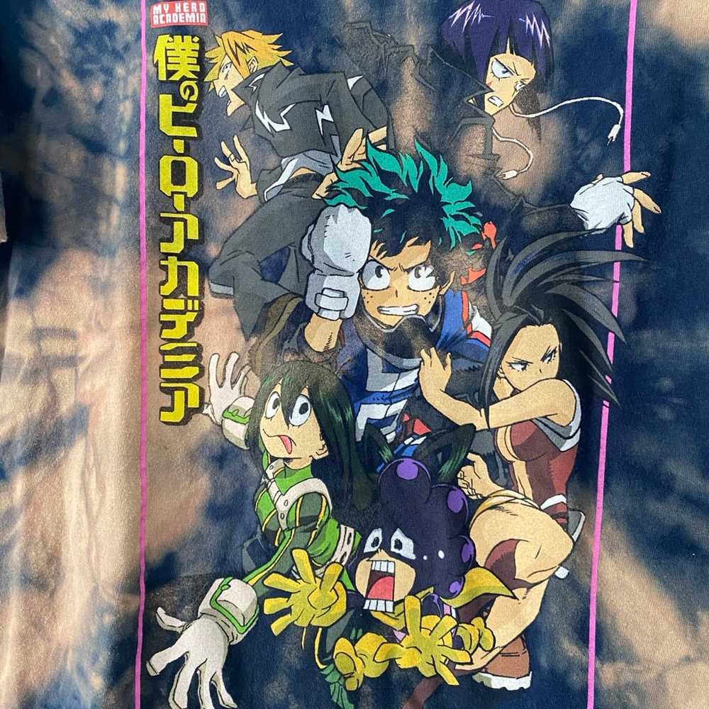 Hand Bleached Tie Dye My Hero Academia Anime T-Sh… - image 3