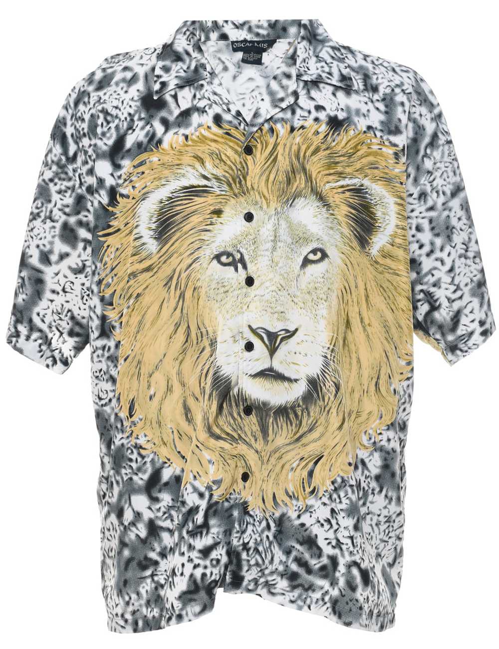 1990s Animal Print Shirt - L - image 1