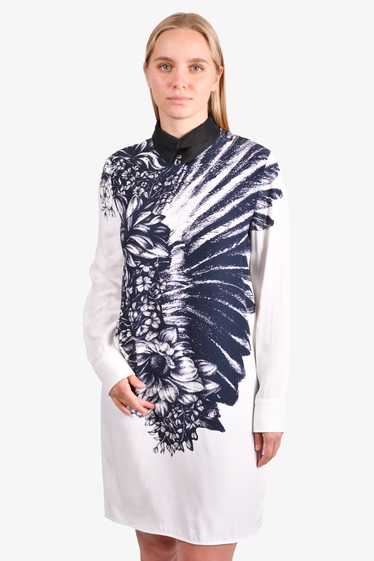 Carte Blanche by Sportmax 2015 White/Navy Printed… - image 1