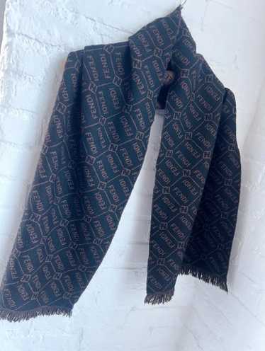 Fendi logo reversible scarf