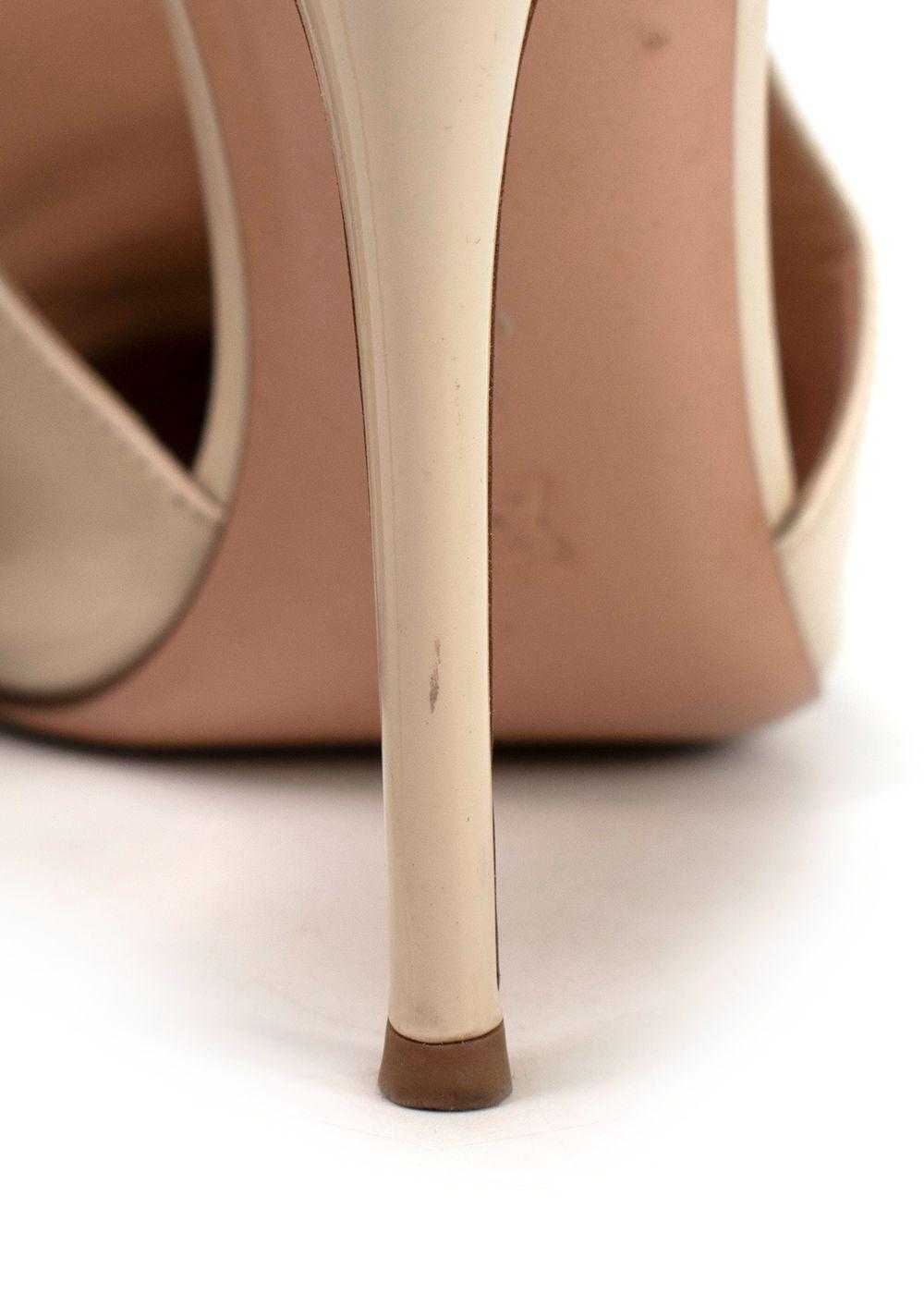 Managed by hewi Gianvito Rossi Beige Patent Leath… - image 7