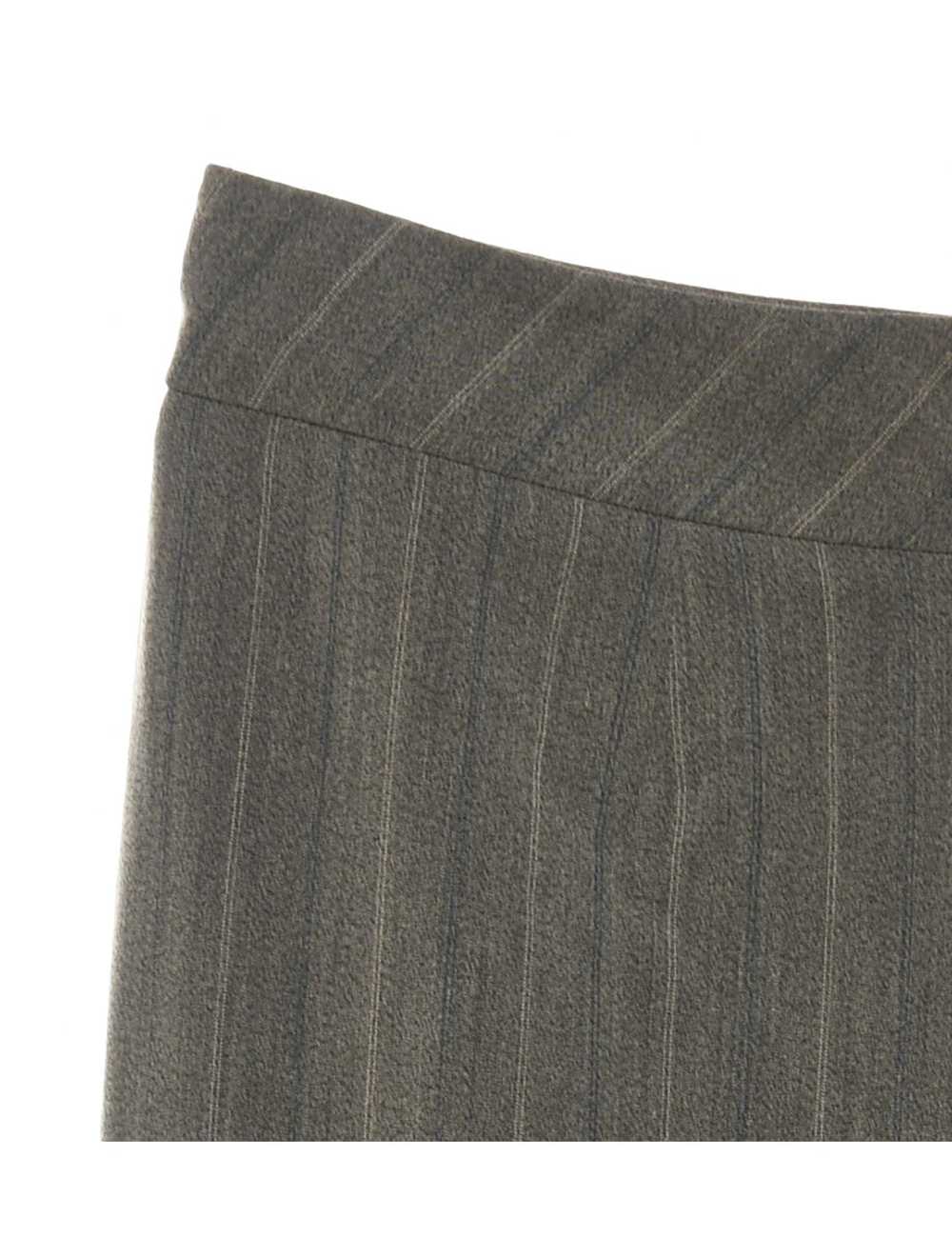 Pinstripes Olive Green Trousers - W32 L28 - image 3