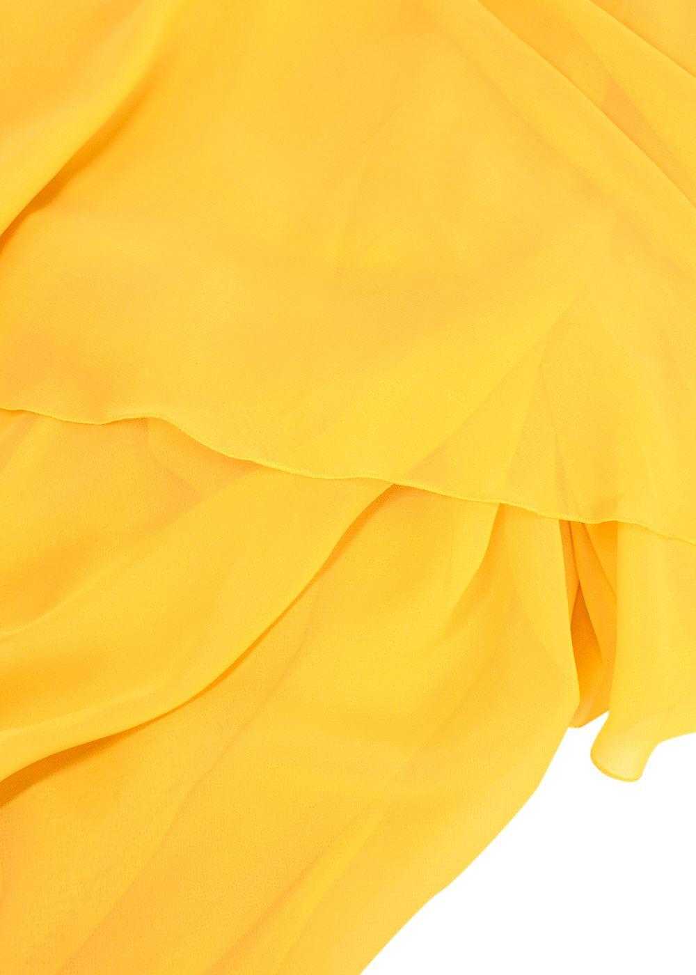 Honayda Honayda Yellow Asymmetric Ruffled Gown - image 3