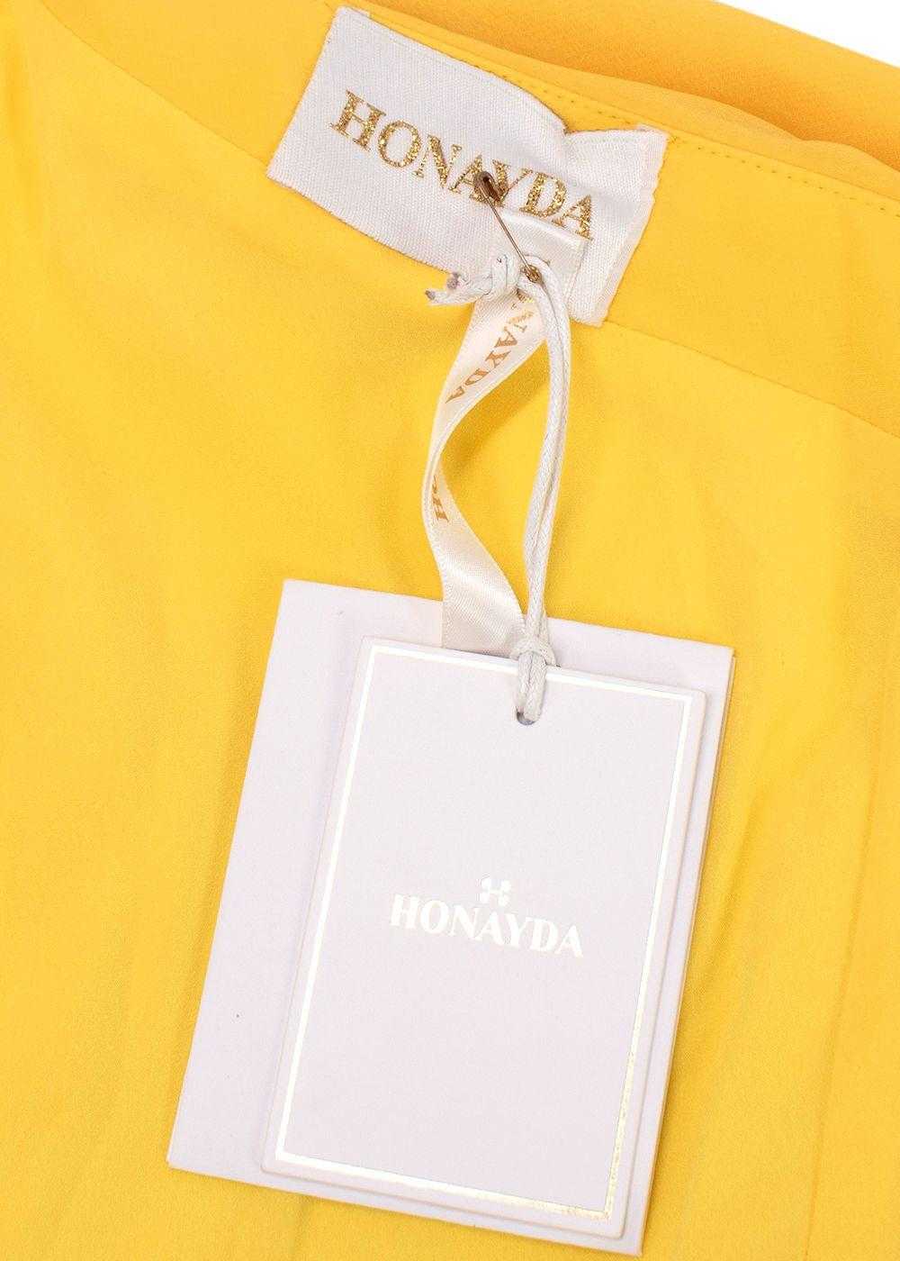 Honayda Honayda Yellow Asymmetric Ruffled Gown - image 5