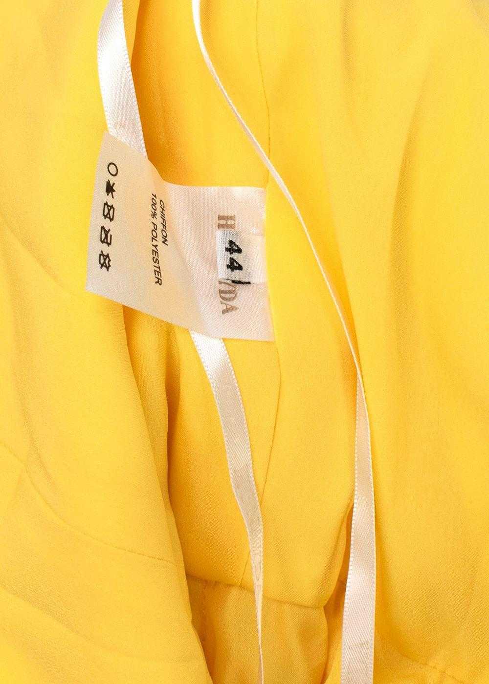 Honayda Honayda Yellow Asymmetric Ruffled Gown - image 7