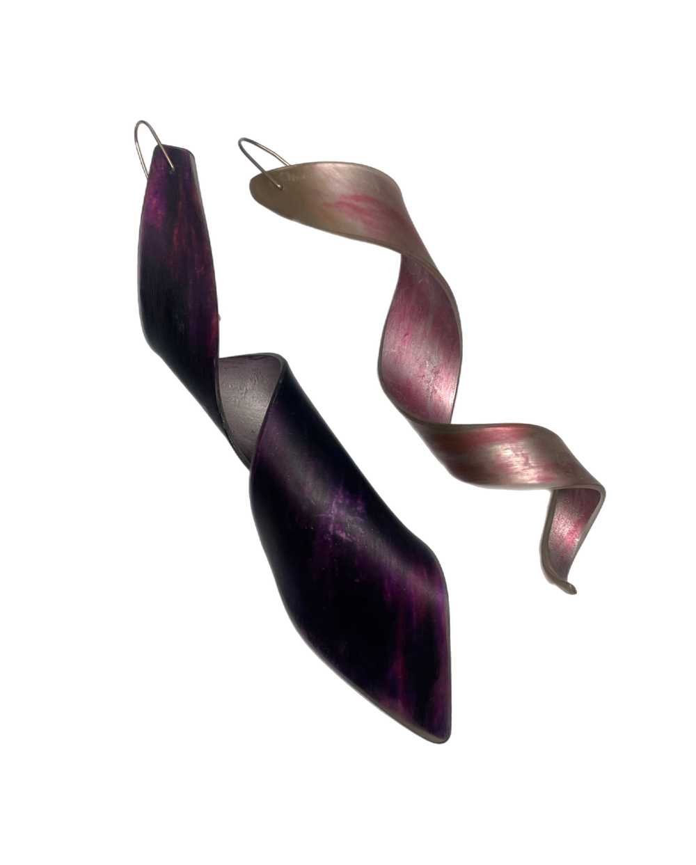 Cara Croninger Purple Curly Earrings - image 2