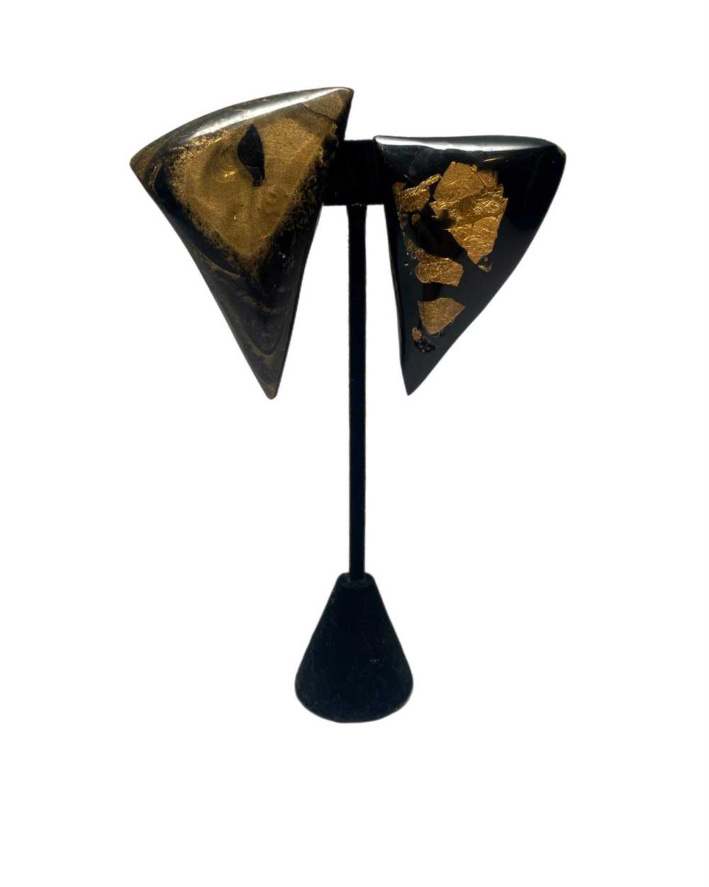 Cara Croninger Gold Foil Triangle Earrings - image 1