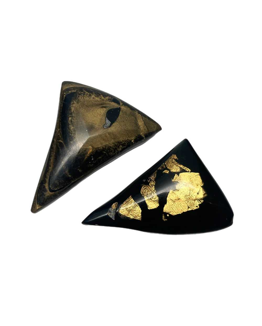 Cara Croninger Gold Foil Triangle Earrings - image 2