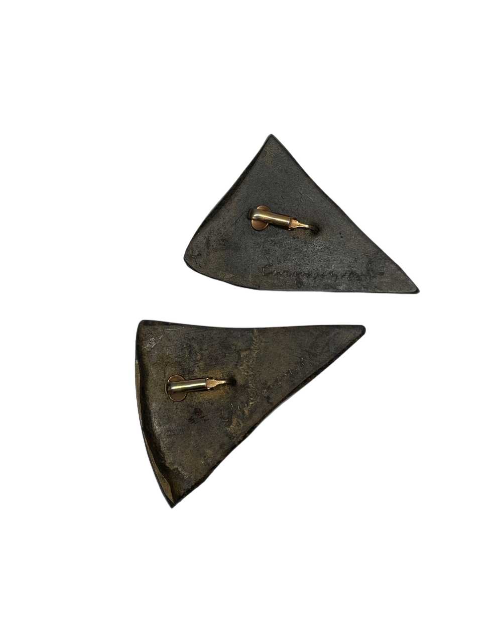 Cara Croninger Gold Foil Triangle Earrings - image 3