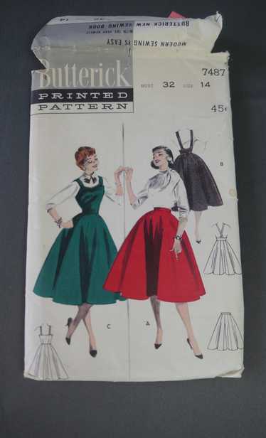 Vintage Pattern 1950s 10 Gore Skirt or Jumper or w