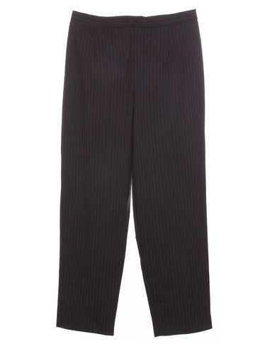 Black Pinstriped Trousers - W30 L29