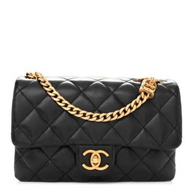 CHANEL Lambskin Quilted Small Pillow Crush Flap Bl