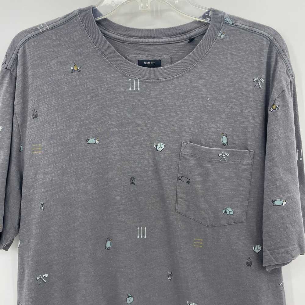PRANA Auxi Crew T Shirt Mens Size XL Slim Grey Ca… - image 2