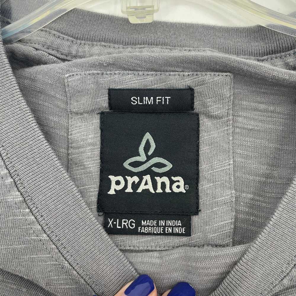 PRANA Auxi Crew T Shirt Mens Size XL Slim Grey Ca… - image 4